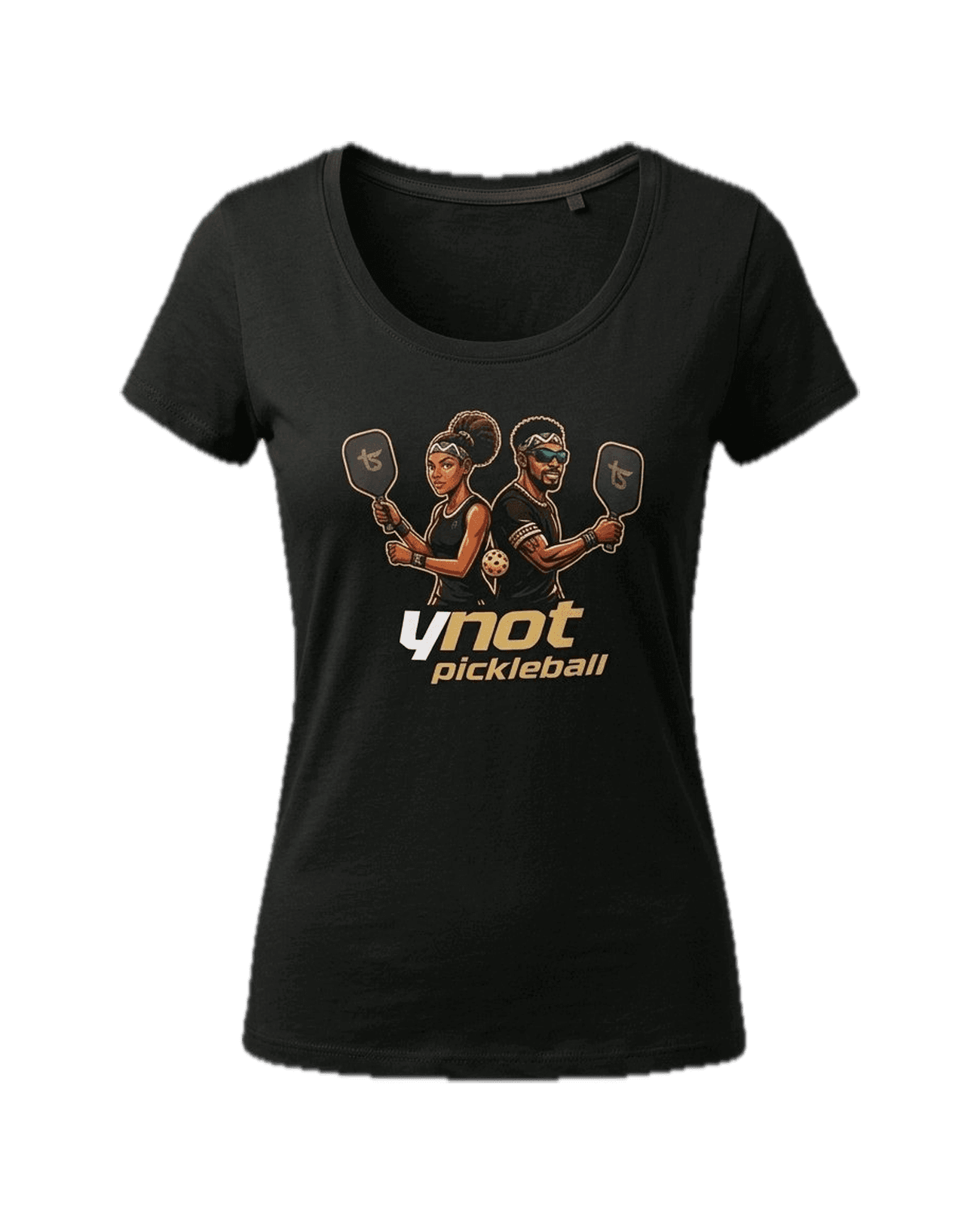 The Ynot Ladies' Tee in Duo · Black